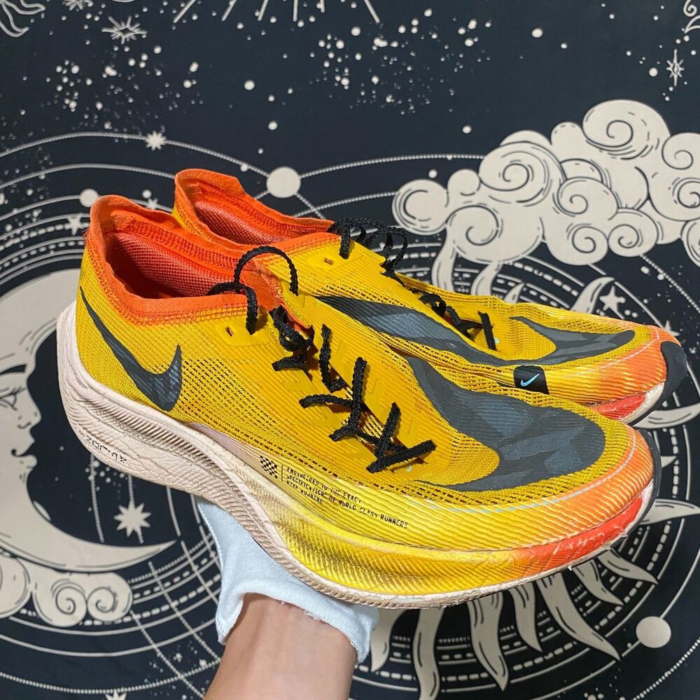 Nike ZoomX Vaporfly Next% 2 DO2408-739 Athletic Sneaker Men's 10.5 Yellow Mesh